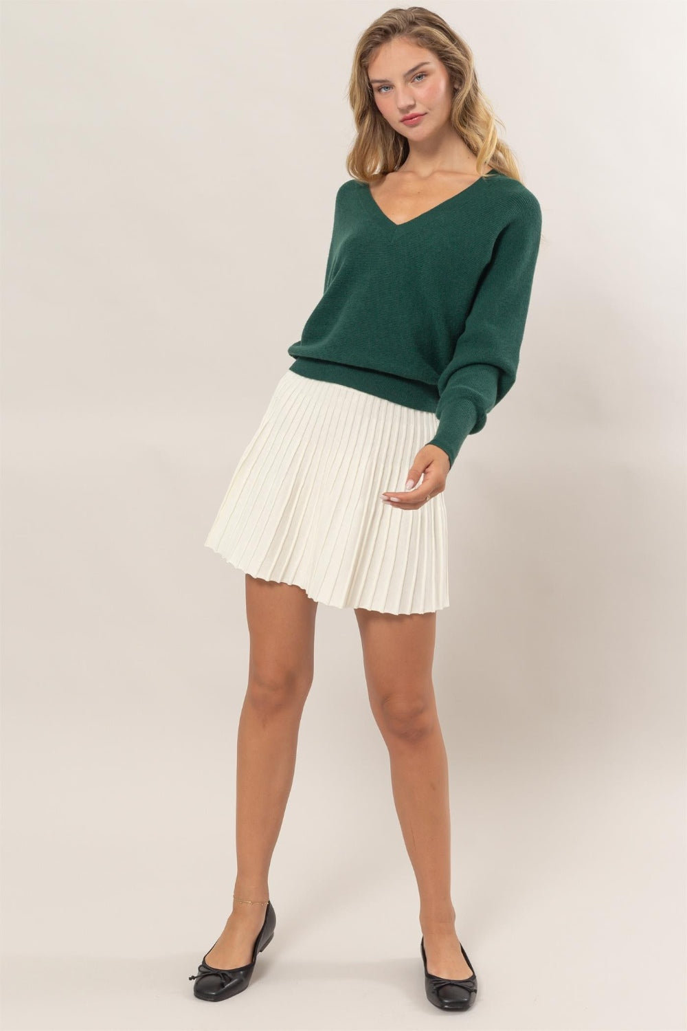 Skater Girl Pleated Flare Mini Skirt