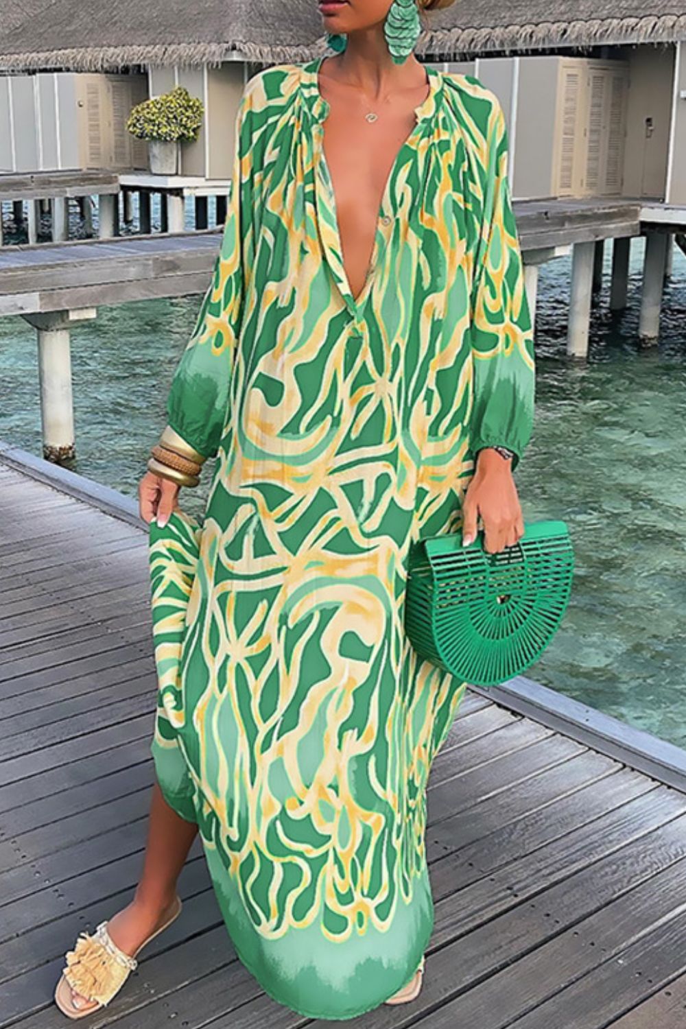 Abstract Maxi Dress