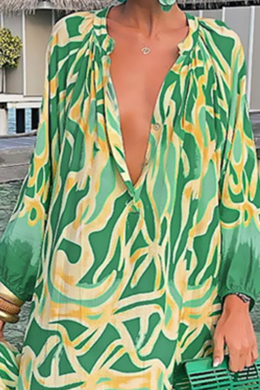 Abstract Maxi Dress