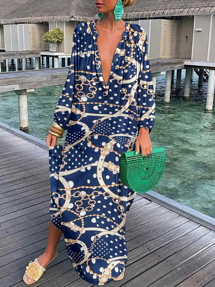 Abstract maxi dress