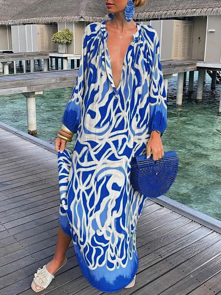 Abstract maxi dress