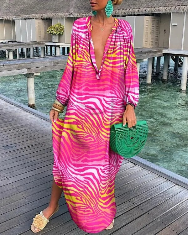 Abstract maxi dress