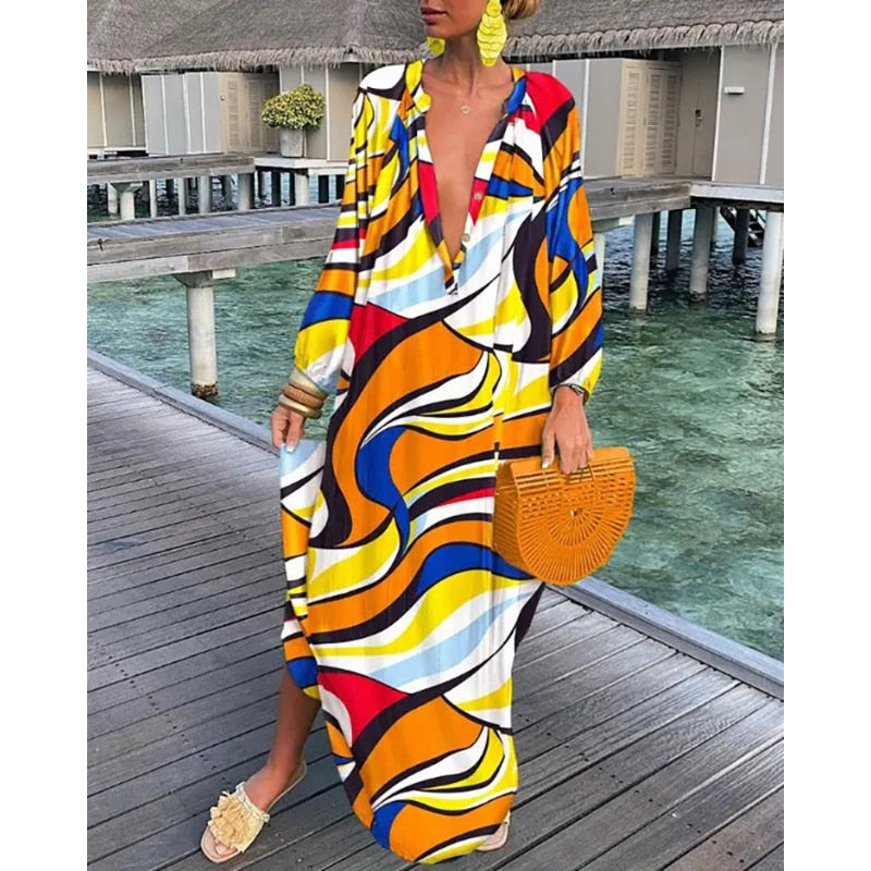 Abstract maxi dress