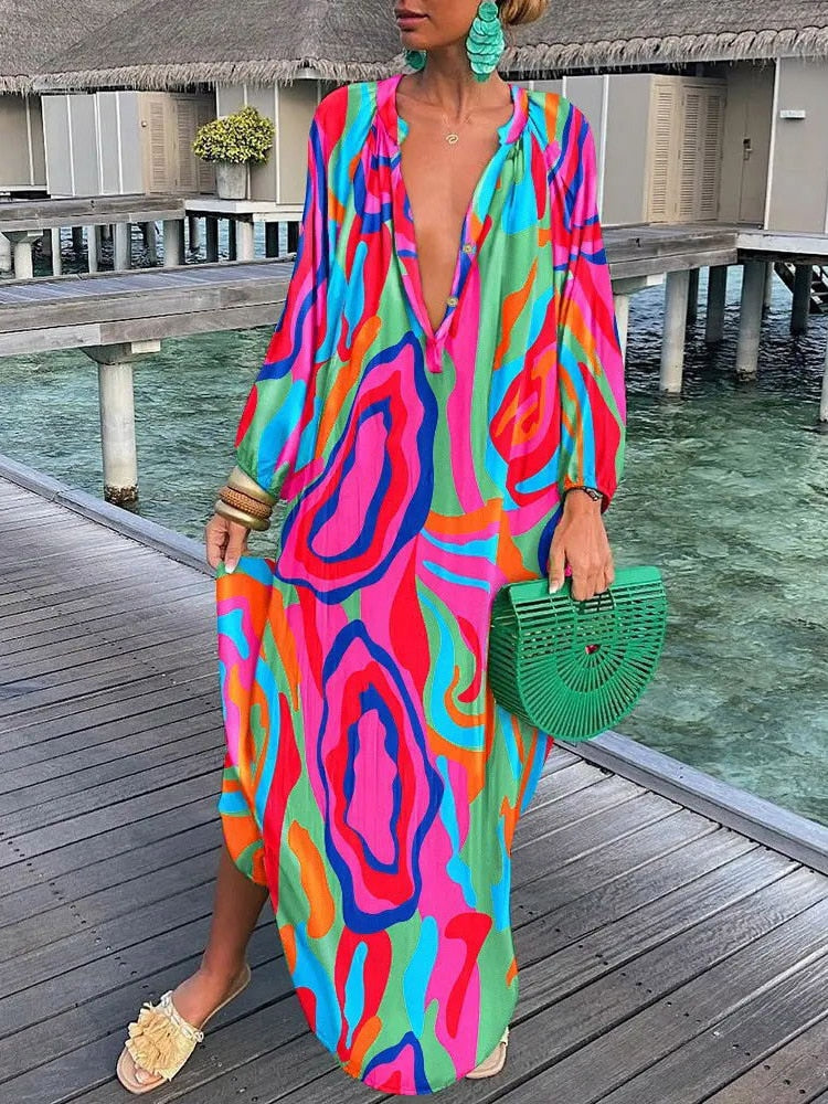 Abstract maxi dress