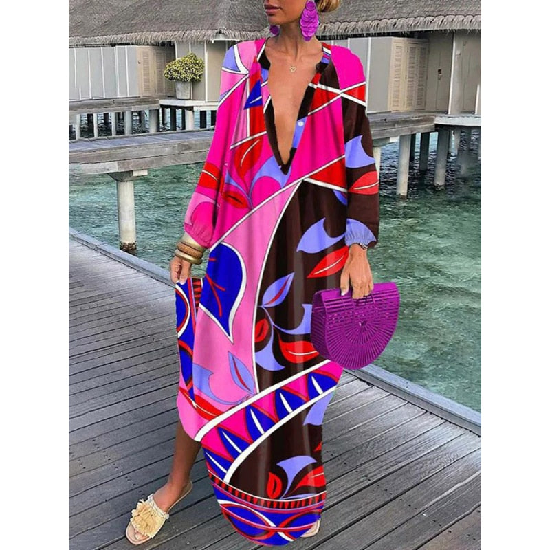 Abstract maxi dress