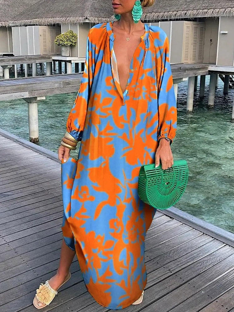 Abstract maxi dress