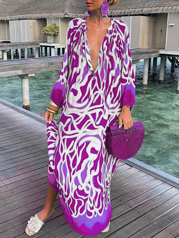 Abstract maxi dress