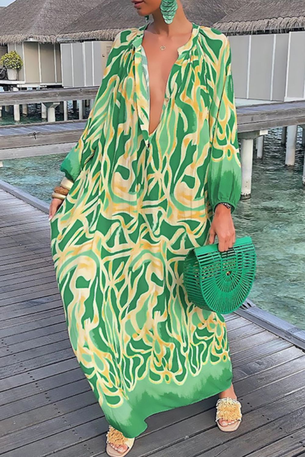 Abstract Maxi Dress