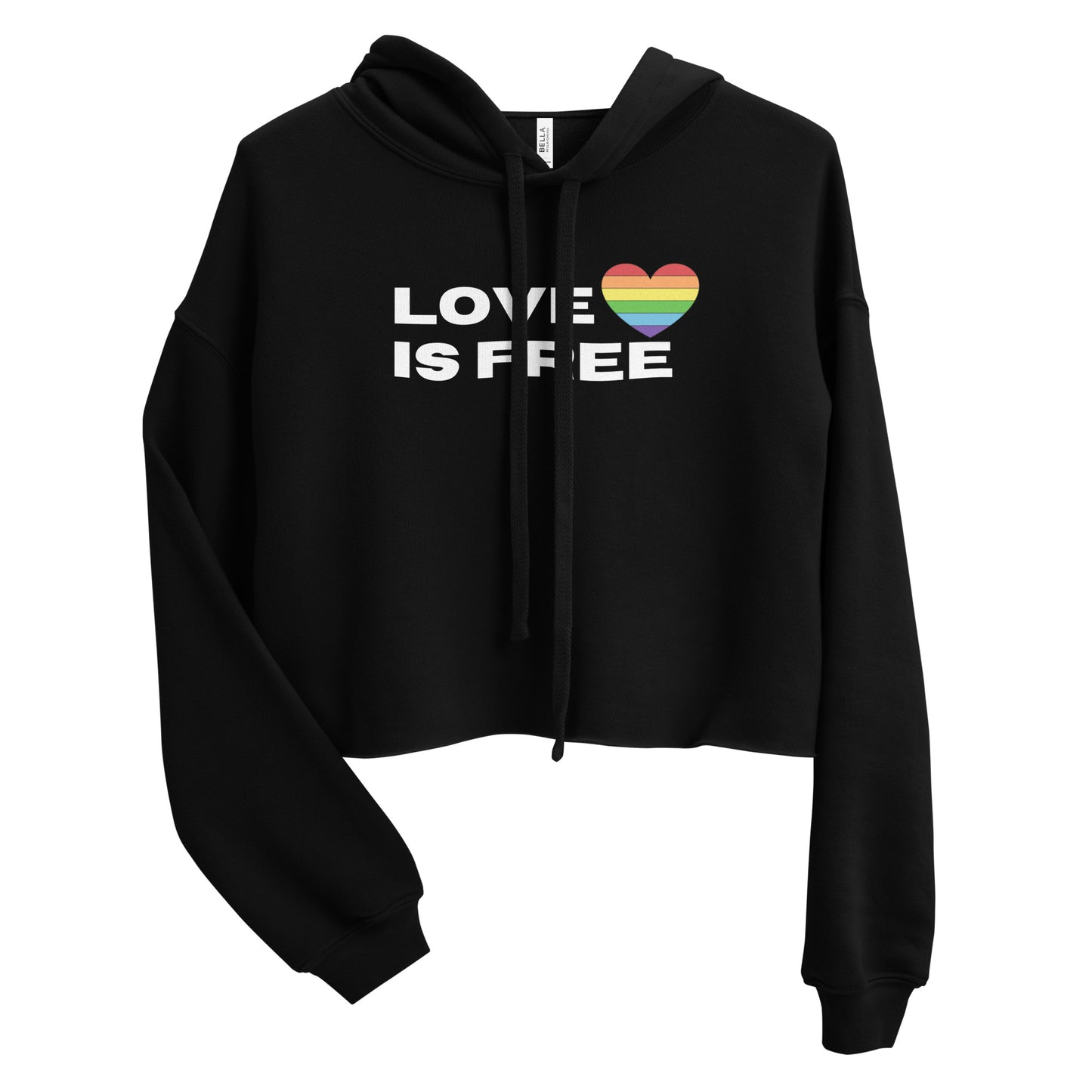 LOVE IS FREE Crop Hoodie