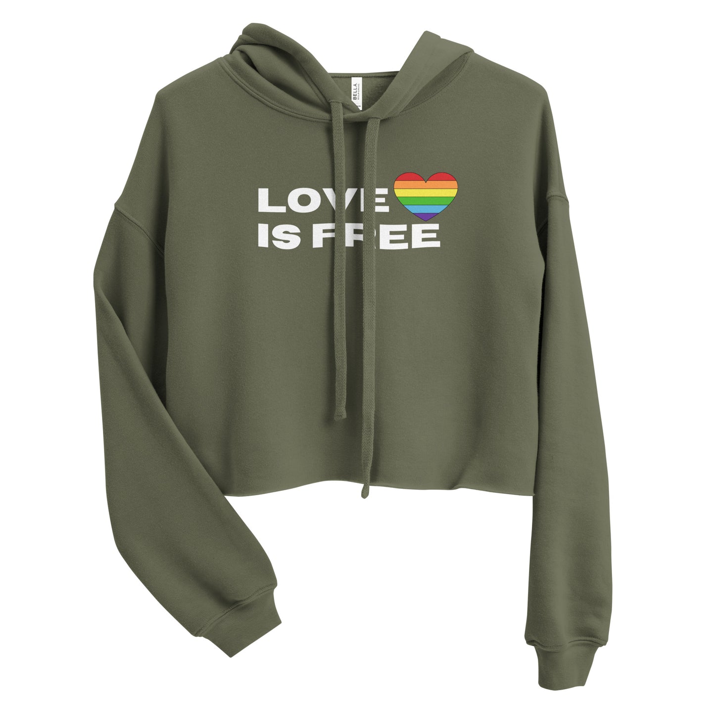 LOVE IS FREE Crop Hoodie
