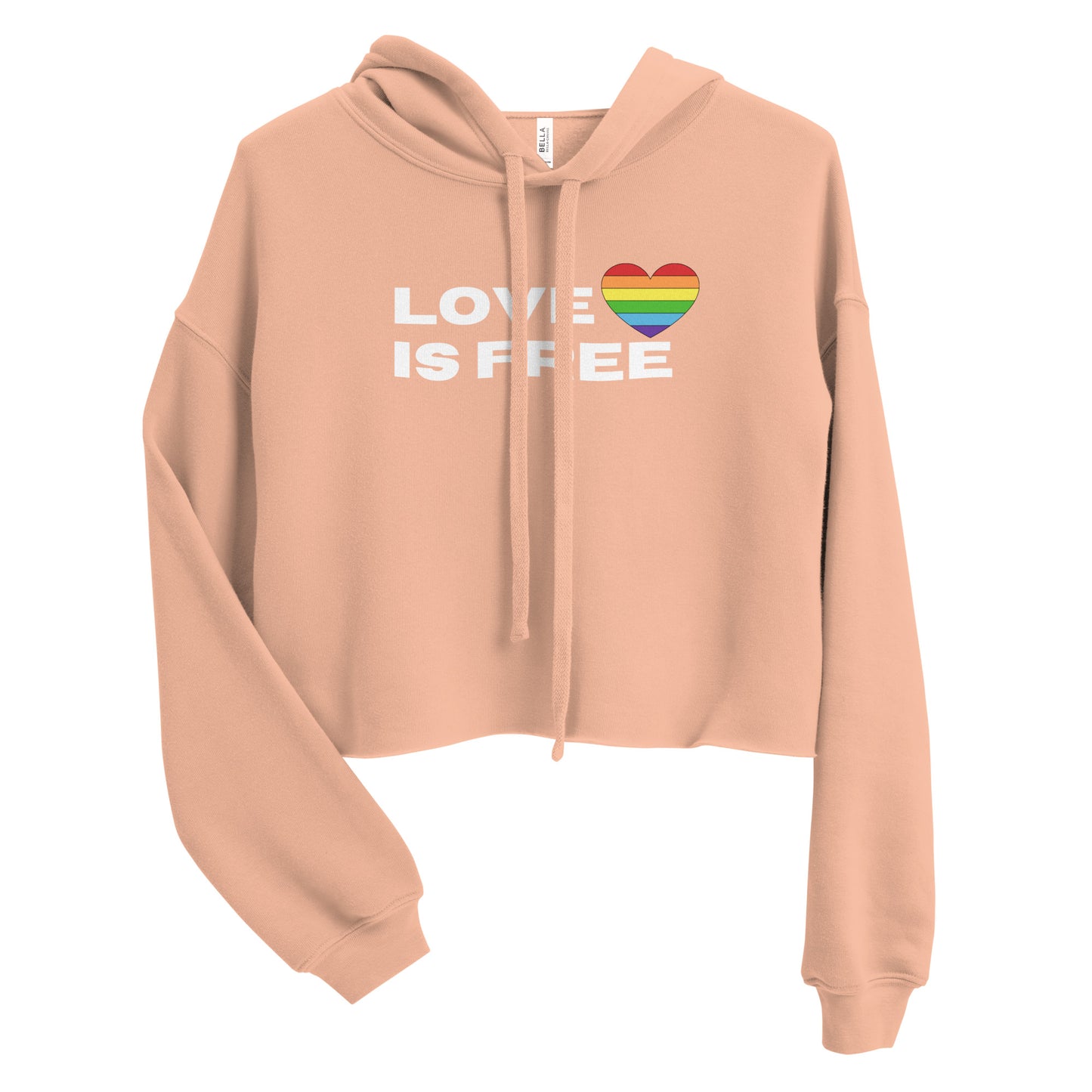 LOVE IS FREE Crop Hoodie