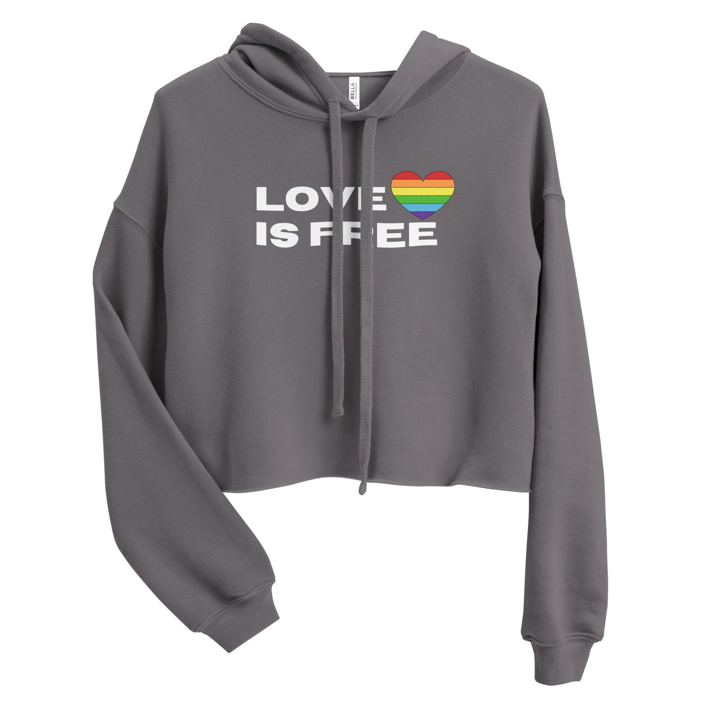 LOVE IS FREE Crop Hoodie