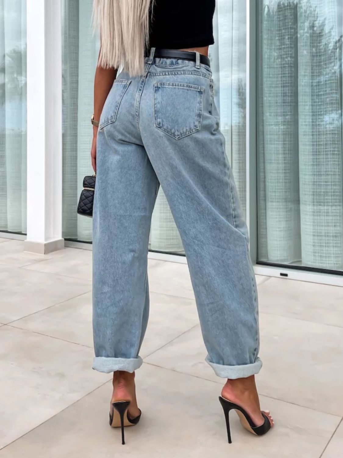 Lux High Waist Wide Leg Jeans