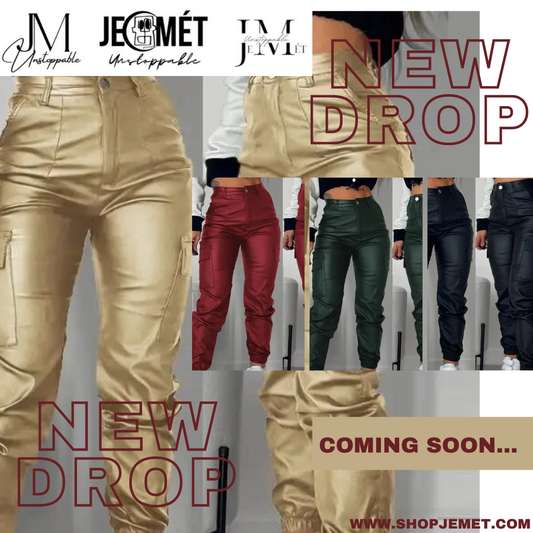 Pu Leather High Waisted Pants