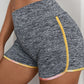 Heathered Tie-Dye Trim Shorts