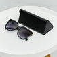 Full Rim Metal-Plastic Hybrid Frame Sunglasses