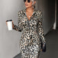 Leopard Half-Zip Mini Dress