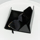Full Rim Metal-Plastic Hybrid Frame Sunglasses