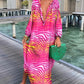 Abstract maxi dress