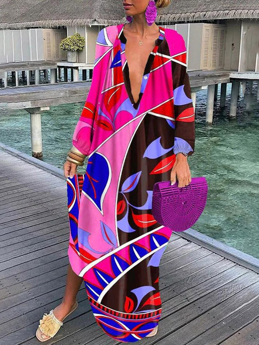 Abstract maxi dress