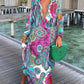 Abstract maxi dress