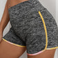 Heathered Tie-Dye Trim Shorts
