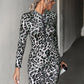 Leopard Half-Zip Mini Dress