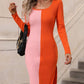 Color block Sweater Dress