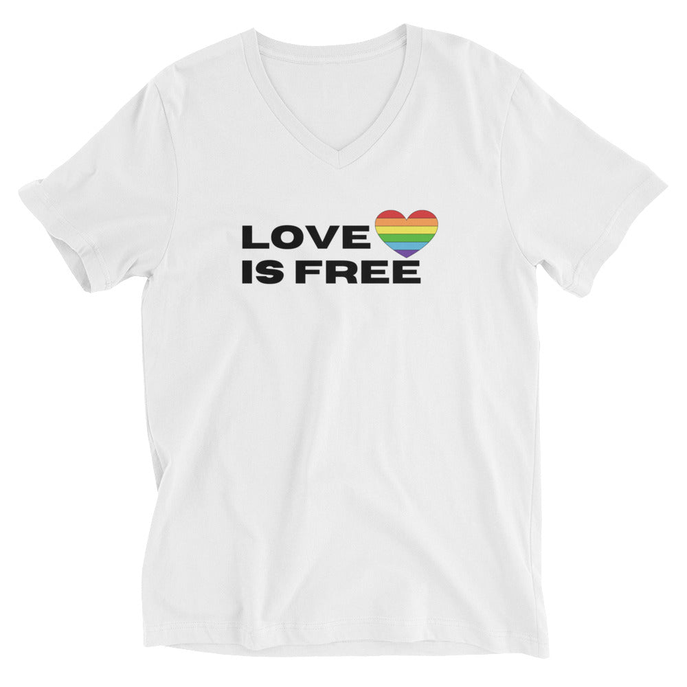 LOVE IS FREE Unisex V-Neck T-Shirt